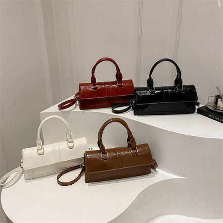 High Quality PU Leather Handbag Purse Women's Bag Solid Color Shoulder Crossbody Bags Lady Messenger Small Tote for Women Girls
