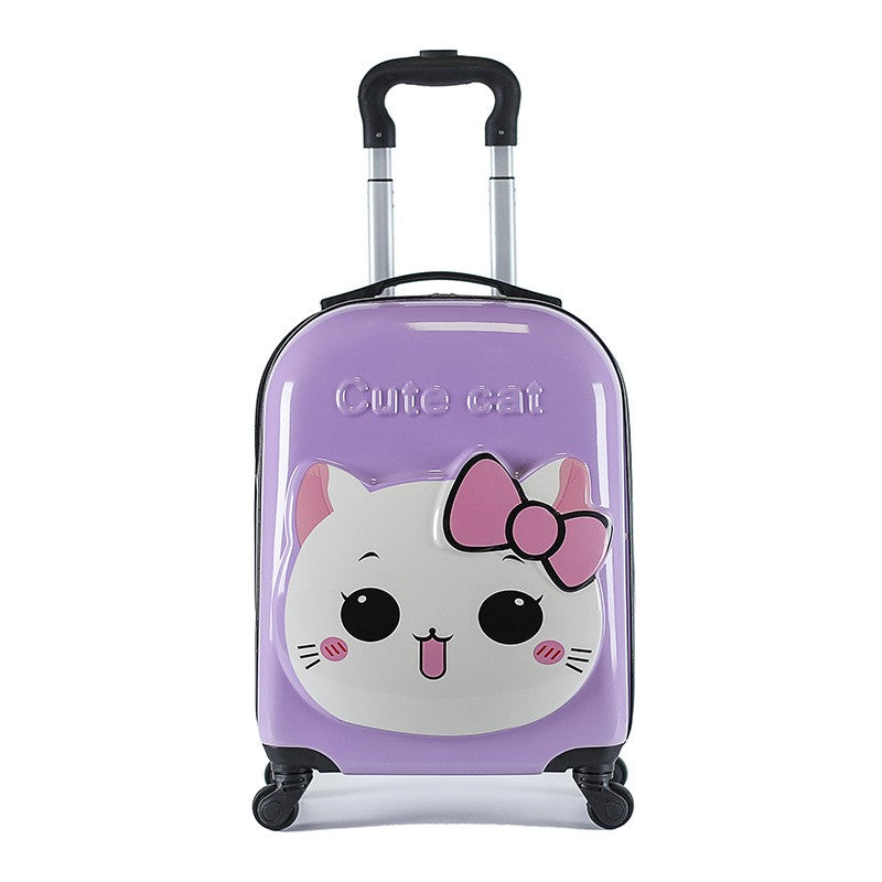 18 Inch ABS Spinner Cartoon Children's Trolley Case Wheel Suitcase Cute Animal 3D Three-dimensional Student Travel Luggage