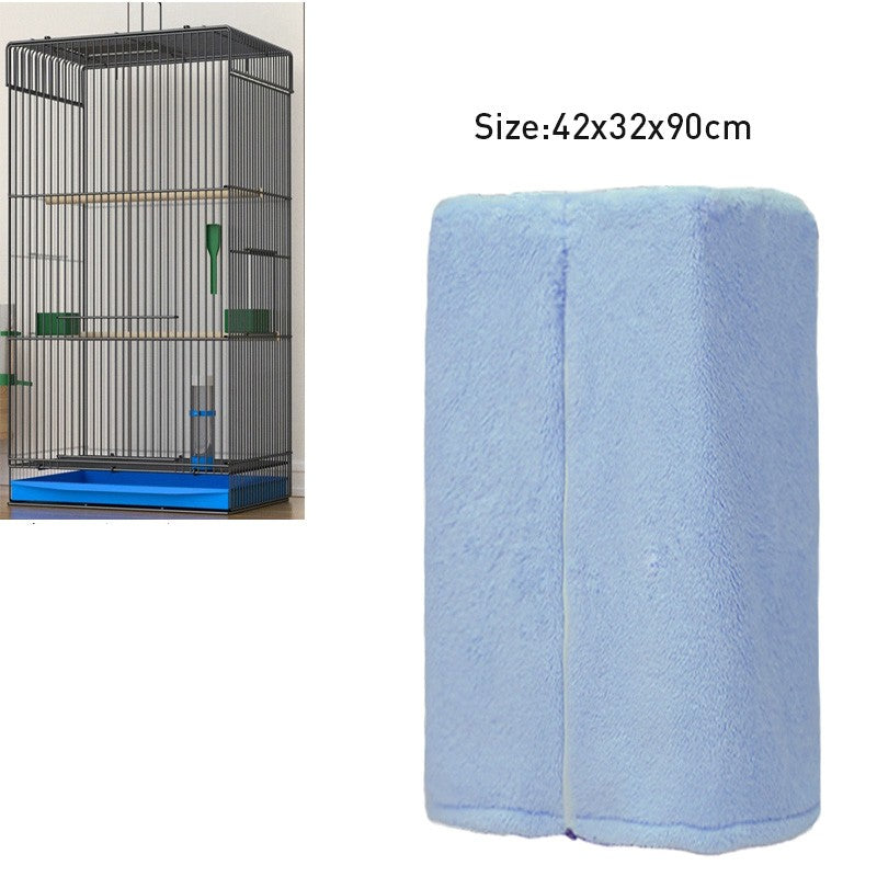 Winter Warm Bird Cage Cover Breathable Splashproof Large Bird Cage Cover Parrot Cage Shading Protective Products Bird Supplies