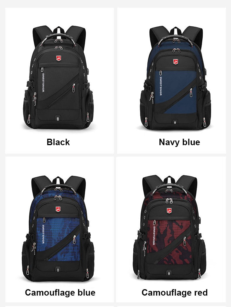 Brand Men's Backpack Anti-theft Waterproof 17inch Laptop Backpacks USB Charging Business Travel Backpack School Bag Male Mochila