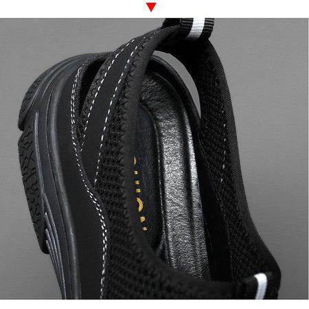 Outdoor Trendy Sandals Summer Mesh Hollow Casual Outerwear Shoes Men's Breathable Sports Shoes Beach Sandals New