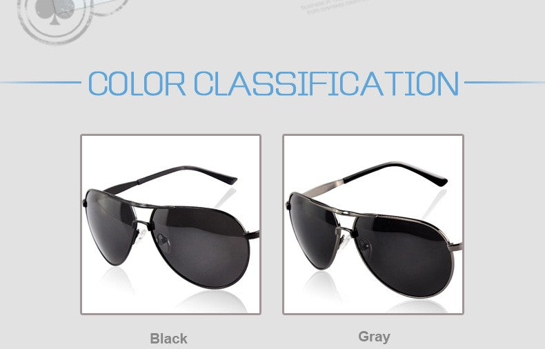 Classic Polarized Pilot Sunglasses For Male Driving Black Sun Glasses Men's Vintage Eyewear Gafas De Sol 8955