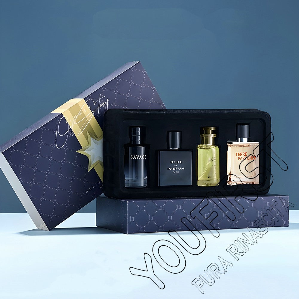 Luxury Brand Perfume Men Cologne Parfums Homme Gift Box 4Pcs Set 100ml Perfumes Masculinos Natural Floral Fruity Scent Spray