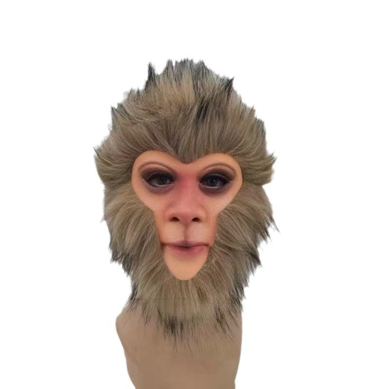 Halloween Furry Monkey King Mask Full Half Face Wukong Game Cosplay Prop Adult Party Masquerade Comic Con Dress Up Costume Mask