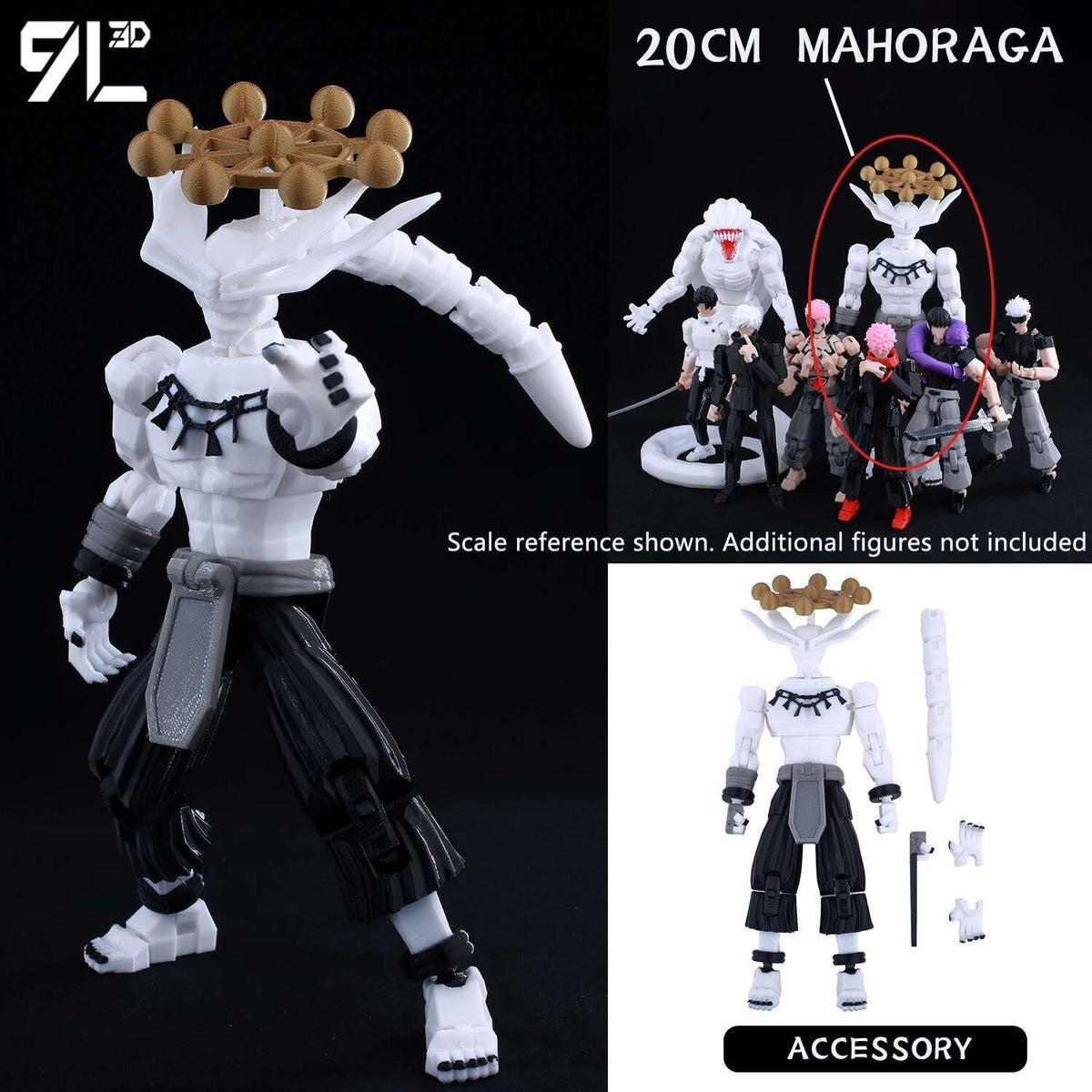 9L3D Lucky13 Titan 13 Ichigo Kurosaki Anime Action Figure Dummy 13 Sword Poseable Hollow Mask Model Birthday Surprise Decoration