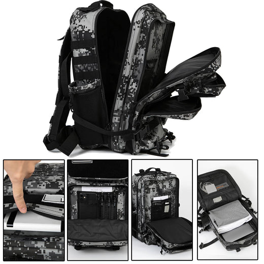45L Tactical Backpack survival Bag Hunting MOLLE Backpack GYM For Men EDC Outdoor Hiking Rucksack Witch Bottle Holder