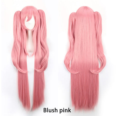 The Ending Seraphim Krul Tepes Cosplay Synthetic Hair 38-Inch Vampire Witch Halloween Theme Party Anime Wig In Cherry Pink