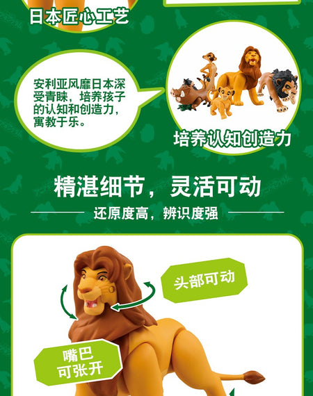 Hot The Lion King Toys Action Figure Toy Simba Mufasa Scar Animal Model Simulation Joint Movement For Children Birthday Gift