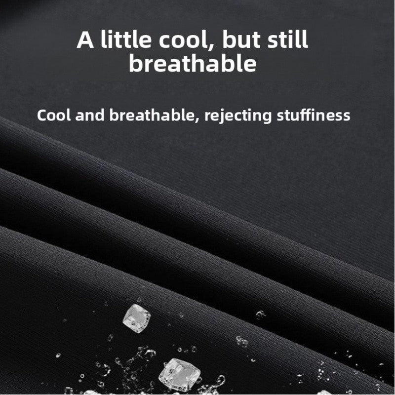 Ice Silk Casual Pants for Summer Thin Loose Fast-drying Stretch Breathable Sports Pants Jogger Man Gym Shirt Quick Football Mens