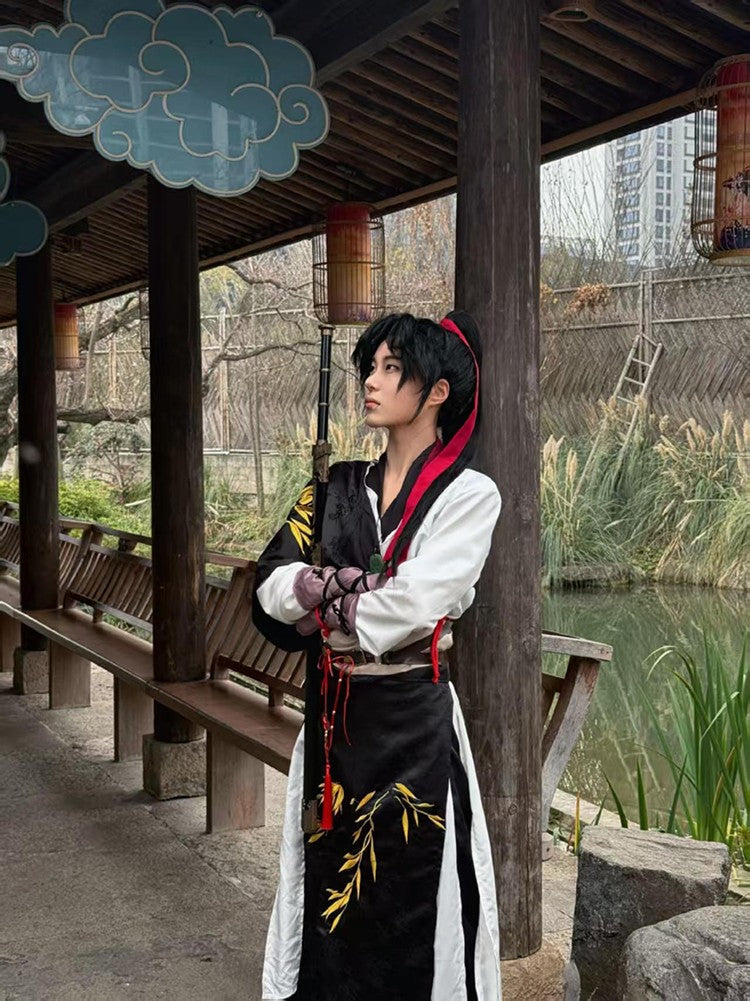 Chinese Game Where Winds Meet Young Master Cosplay Costume Adult Swordsman Hanfu Carnival Hero Wuxia Jianghu Cool Battle Uniform