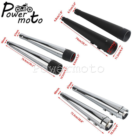 For Harley Touring Street Electra Glide Road King 2017-2023 FLHR FLHX FLTRX FLHTK Motorcycle Slip On Dual Exhaust Mufflers Pipes