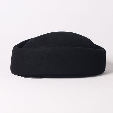 FS Vintage Winter Wool Pillbox Hats Black White Church Hat For Women Elegant Formal Tea Party Wedding Bride Cap Chapeau Femme