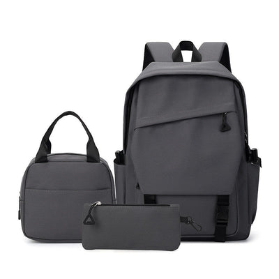 3pcs/set Campus Student Backpack, Boys Girls School Bags for Teen Men Women Tote Bag Clutch Pocket, Nylon Backpacks Travel Bag