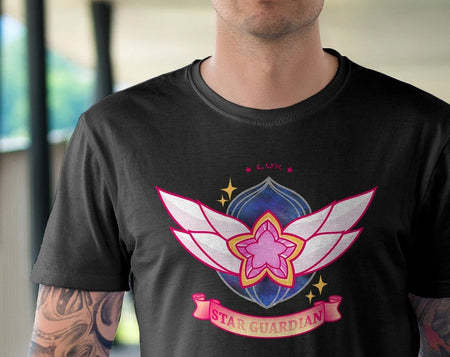 Magical Wings Emblem Graphic T Shirt Men Anime Style Cotton Tee Oversized Streetwear Top Fantasy Crest Print Short Sleeve