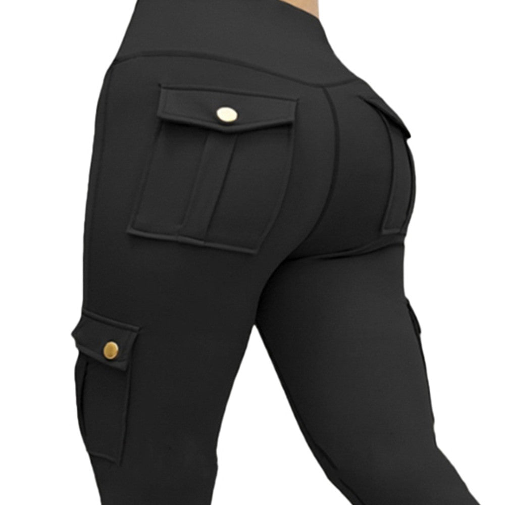 Plus Size Women's Butt Lift Leggings with Flap Pockets Women's Workout Leggings All Season All Season Casual Best Choice
