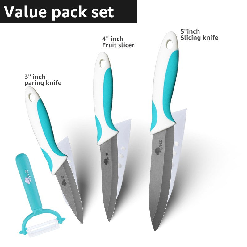 Kitchen Chef Knife Rustproof Fruit Paring Knife Ceramic Knife Household Utility Vegetable Slicing Knives Sharp Black Blades Cook