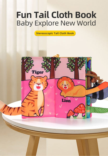 Baby Cloth Book Baby Toys 0-3 Year Old Infant Early Education Toys 6 Pages Cloth Book