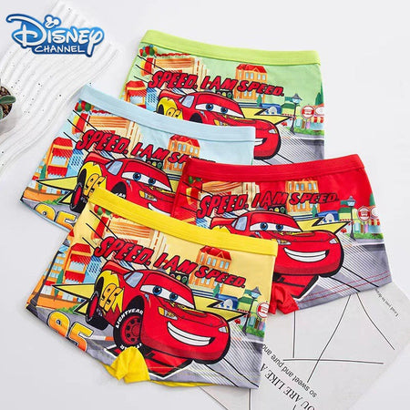 4pcs Disney Cars Children Underpant  McQueen Cars Cosplay Panties Childrens Cartoon Cotton Underwear Kawaii Boys Boxer Kids Gift