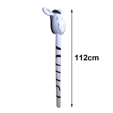 1/3/5pcs Inflatable Animal Theme Horsehead Stick Cowboy Giraffe Elephant Unicorn Cartoon Animal Baby Birthday Party Supplies