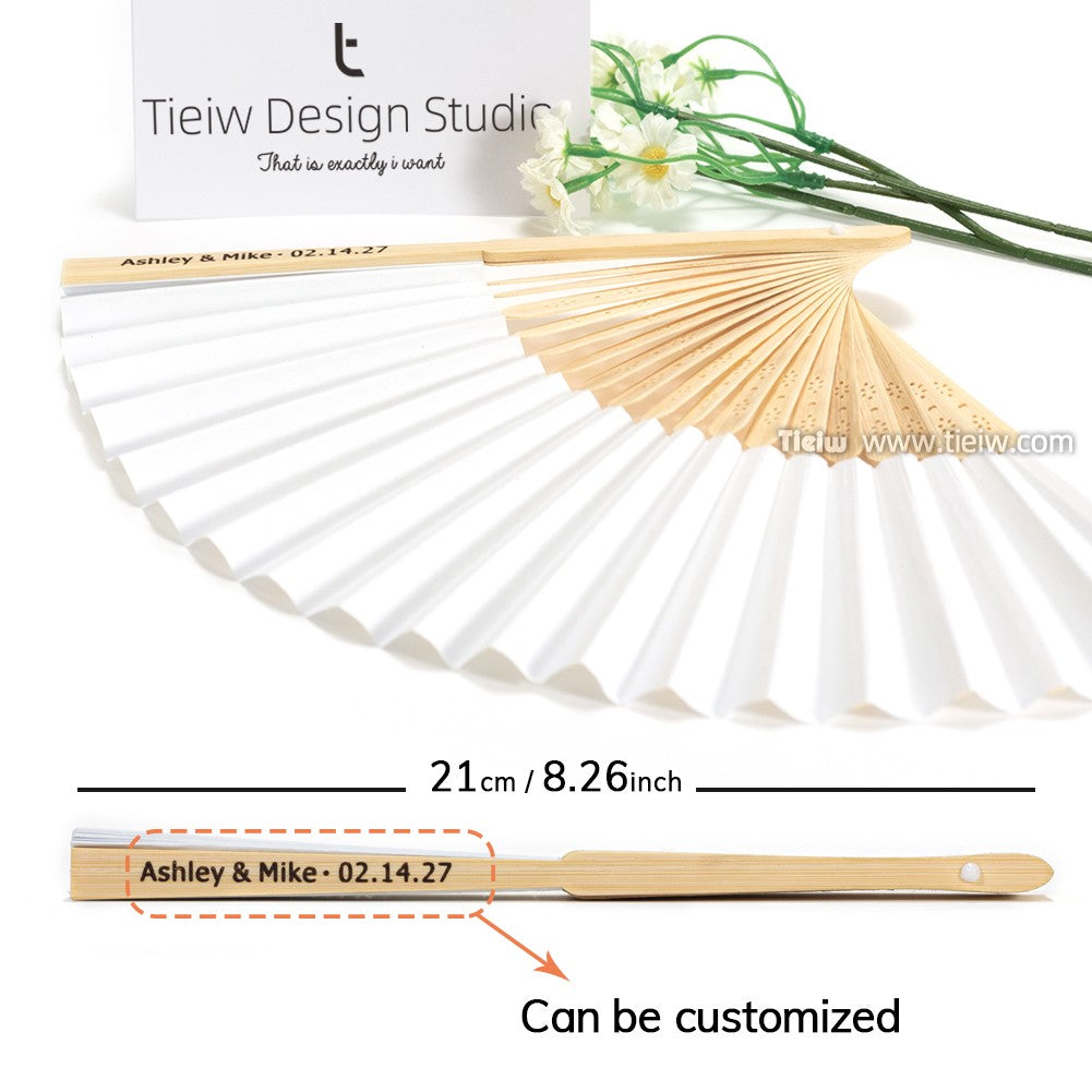 Personalized Wedding Fans Custom Hand Fan For Bridal Shower Beach And Summer Wedding Favors Rustic And Elegant Wooden Paper Fans
