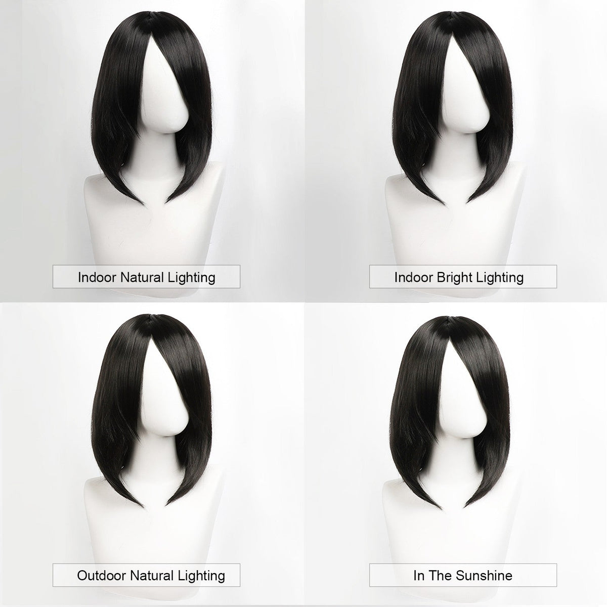 Synthetic Medium Length Cosplay Wig, Adjustable Headband,Multiple colors