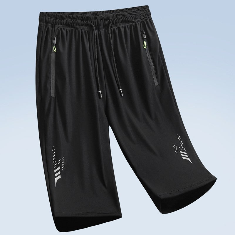 Fashion Casual Board Shorts Men's Shorts Summer Quick Dry Stretch Shorts for Men Jogging Running Short Pants Male Bottom Black