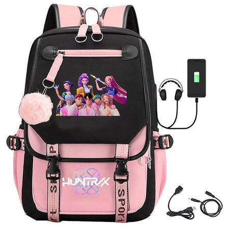 School Backpack for Students KPop Movie Daily Bagpack 2025 Hot Movie Print Backpacks for Girl Boy Laptop Usb Port Bag for Kids