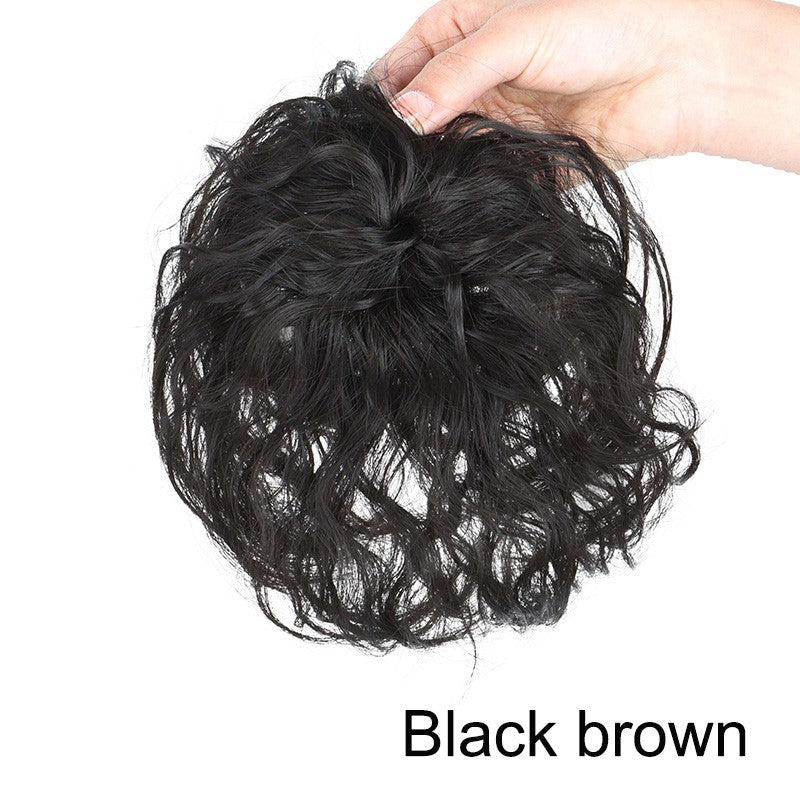 Synthetic 6Inch Clip In Hair Extension Short Curly Toupee Breathable Light Weight Hairpiece Increase Hair Volume