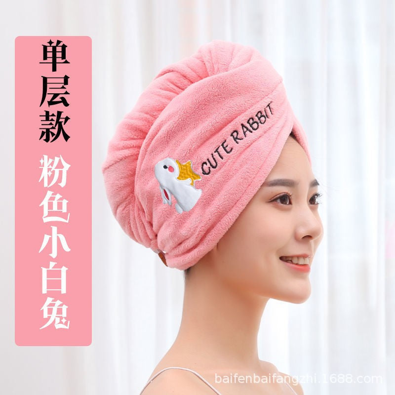 Hair Towel Women Girl's Magic Microfiber Shower Dry Hair Cap Bath Hats Bathroom Quick Drying Soft for Lady Turban Head