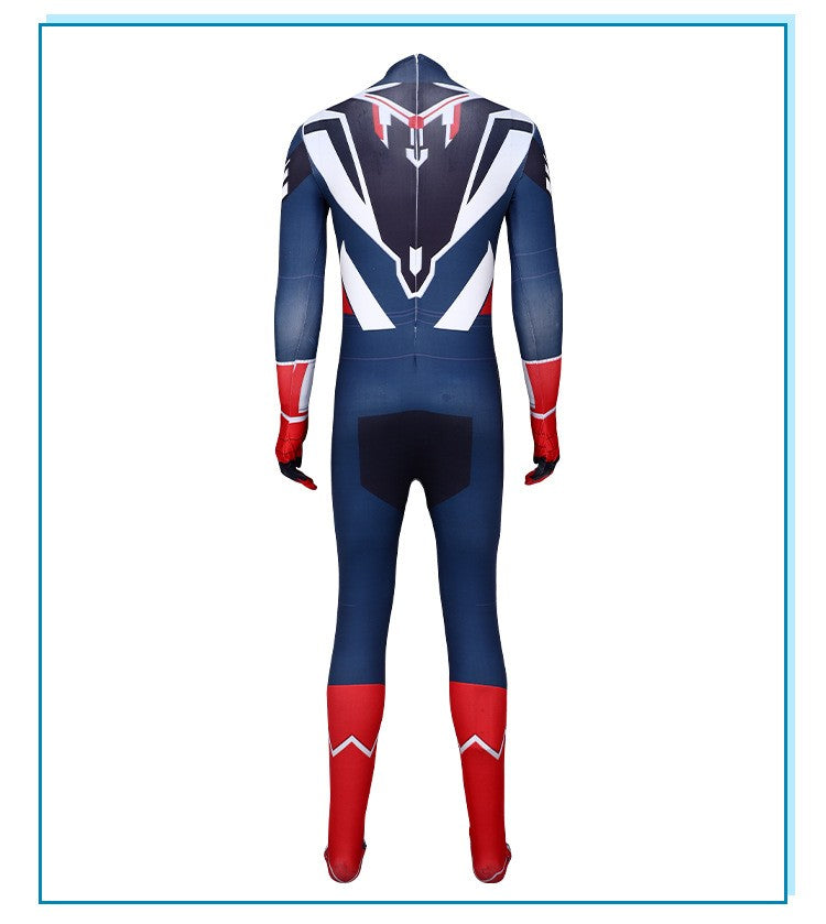 New Captain America 4 Cosplay Kid Adults Jumpsuit Superhero Clothing Creative Party Halloween Carnival Party Suit