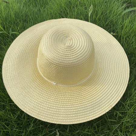 Summer Simple Straw Hats Women Men Wide Brim Beach Sun Hat Uv Protection Fishing Caps Farm Straw Hat With Windproof Rope Panama