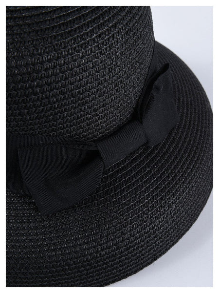 USPOP New women sun hats fashion bow straw hats casual summer wide brim drooping beach hat female summer hat