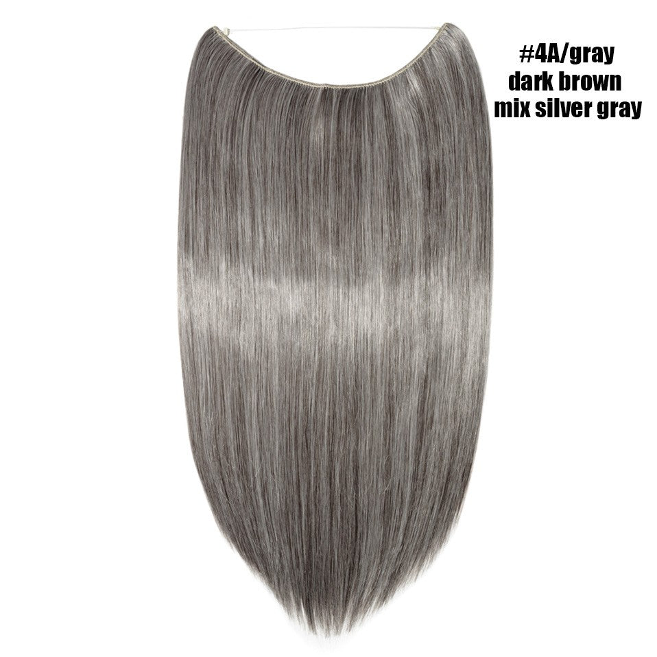 BENEHAIR Synthetic Invisible Wire No Clips In Hair Extensions Secret Fish Line Hairpieces Hair Extensions Fake Hair For Women