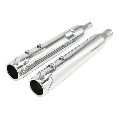 Motorcycle Slip On Mufflers Exhaust Pipes For Harley Street Glide Road King Electra Glide Ultra Limited FLTRX 2017-2022 2021 18