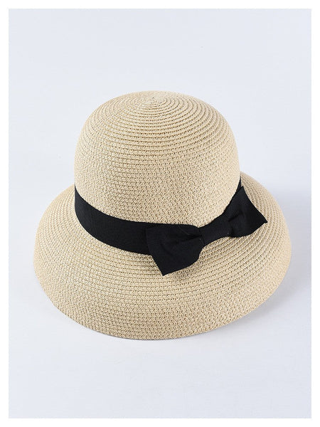 USPOP New women sun hats fashion bow straw hats casual summer wide brim drooping beach hat female summer hat
