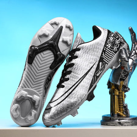 Men Soccer Shoes Adult Kids FG Football Boots Cleats Grass Training Turf Shoes Outdoor Non Slip Futsal Sneakers Unisex