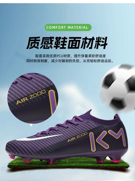 New Men Women Football Field Boots Studded Comfortable Unisex Soccer Shoes Cleats Ultralight Professional Sneakers Comfortable
