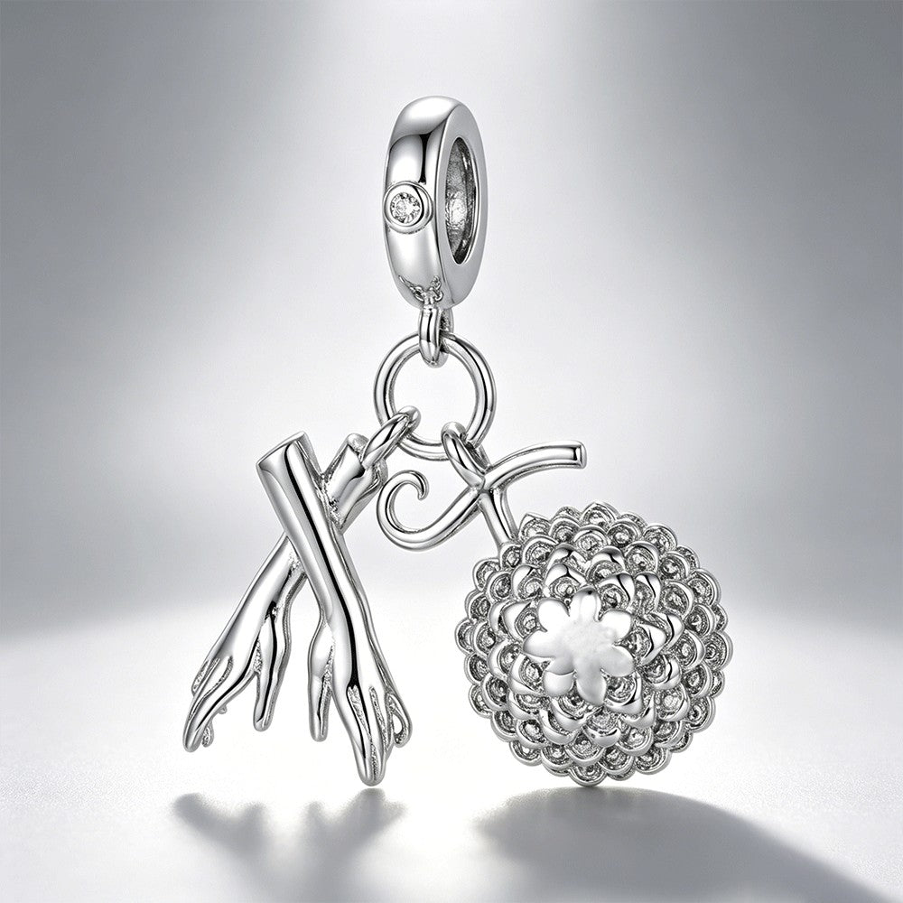 Nicole Robin Akuma No Mi Anime Flower-Flower Fruit Charms for Original 925 Charms Bracelet Silver Charm Bead for Women Jewelry