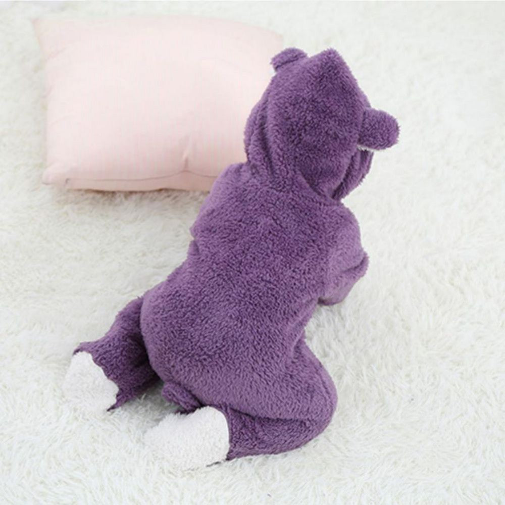 Winter Newborn Baby Plush Bodysuit Jumpsuit Cartoon Hoodies Boy Girl Romper Twins Clothes Korean version 0-12M