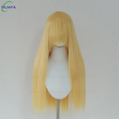 Very High Quality 400g 48 Colors 24Inch 60cm Long Straight Cosplay Wig With Bangs Heat Resistant Hair Anime Wigs + Wig Cap