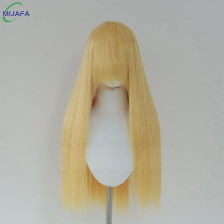Very High Quality 400g 48 Colors 24Inch 60cm Long Straight Cosplay Wig With Bangs Heat Resistant Hair Anime Wigs + Wig Cap