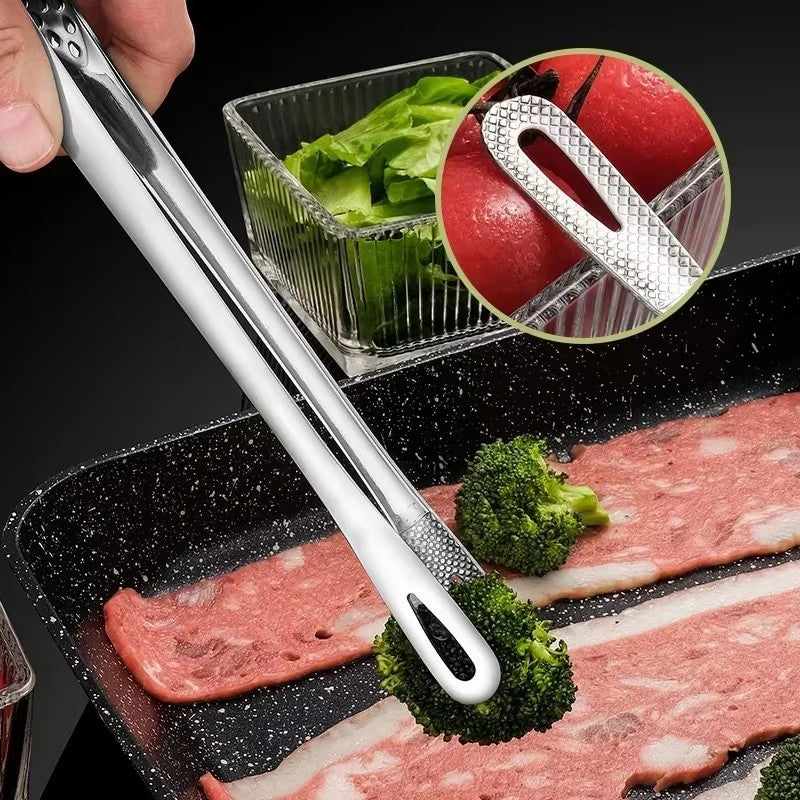 Stainless Steel Kitchen Tongs for Barbecue, Grill, Cooking, Salad, Meat, Buffet, and BBQ Tools – Versatile Food Tongs Clip