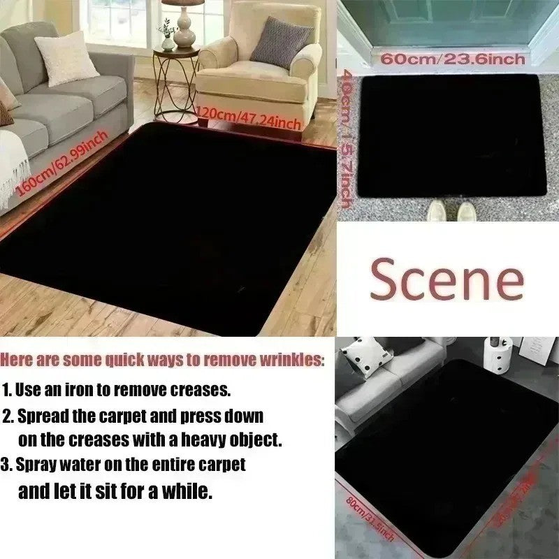 1PCS Christmas Snowflake Area Mat Red with Gold and White Snowflakes  Living Room Bedroom Decoration Holiday Home Decoration