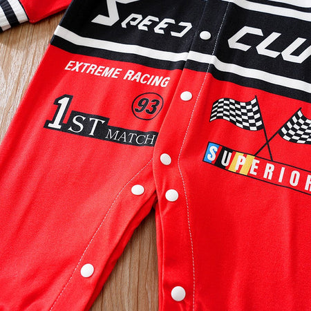 Newborn Clothes Outdoor Racing Clothes Comfortable And Soft For Boys And Girls Spring And Autumn Long Sleeved Baby Jumpsuit