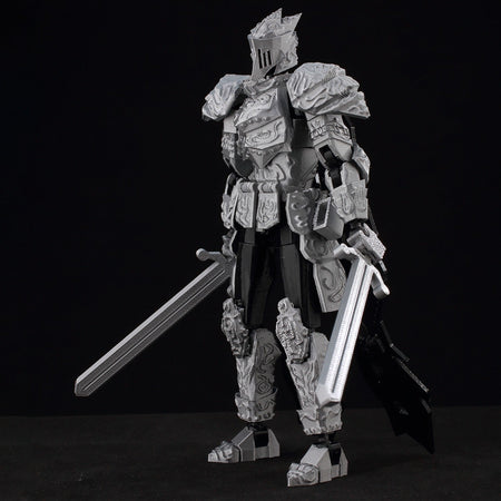 ?9L3D Lucky13 Silver Armor Knight Action Figure Dummy13 with TripleWeapon T13 Multi-Jointed 3D Printed Collectible Toy Titan13?