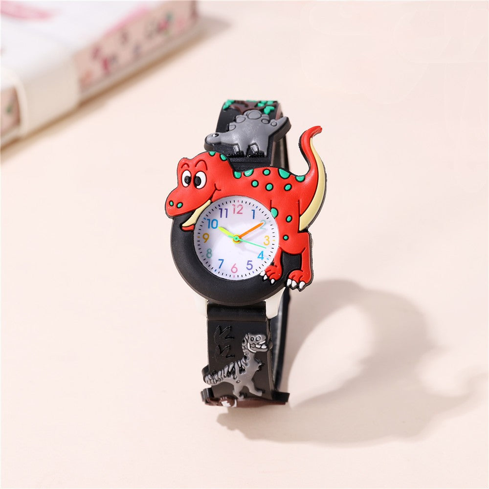 Cute cartoon dinosaur color pointer scale quartz watch, suitable for Christmas Halloween gifts, a variety of colors optional