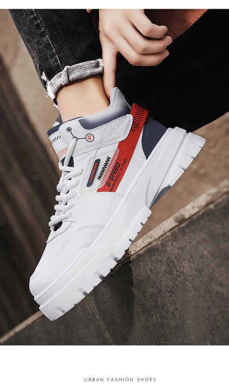 Men's autumn casual high-top sneakers, men's walking sneakers, outdoor sneakers, men's sports shoes, soft-soled walking shoes