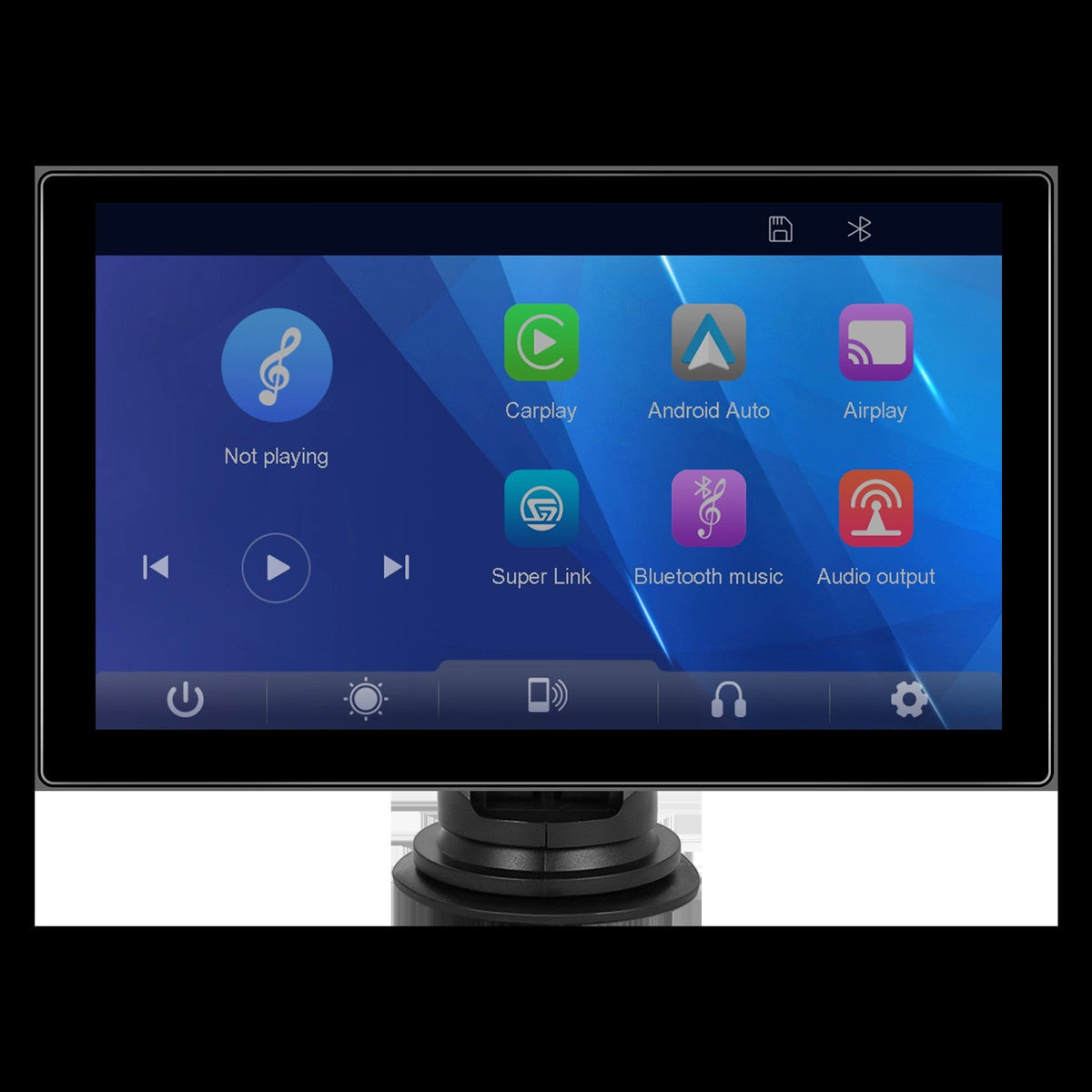 Portable 9" Car Mirror Radio Multimedia Video Player Universal Wireless CarPlay Android Auto Screen Bluetooth AUX TF GPS DVR