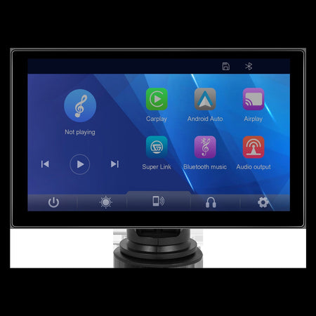 Portable 9" Car Mirror Radio Multimedia Video Player Universal Wireless CarPlay Android Auto Screen Bluetooth AUX TF GPS DVR