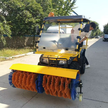 Customized snow sweeper, self-propelled with rotating brush, factory direct sales for road snow removal